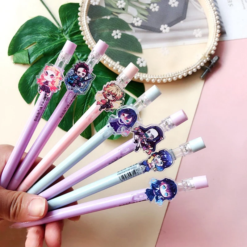 

1Pcs Anime Demon Slayer: Kimetsu no Yaiba Mechanical Pencil Tanjirou Nezuko Cute Automatic Pencil Student School Office Gel Pen
