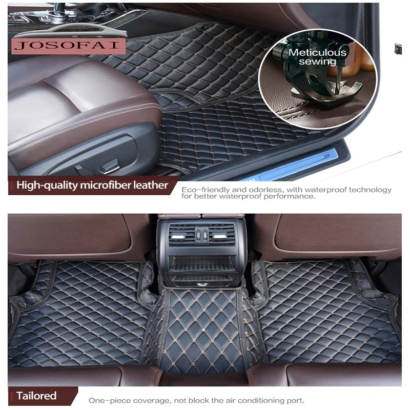 Custom 5 Seat High-quality Leather Car Floor Mats for Hummer H1 H2 H3 Car Accessories Carpet images - 6