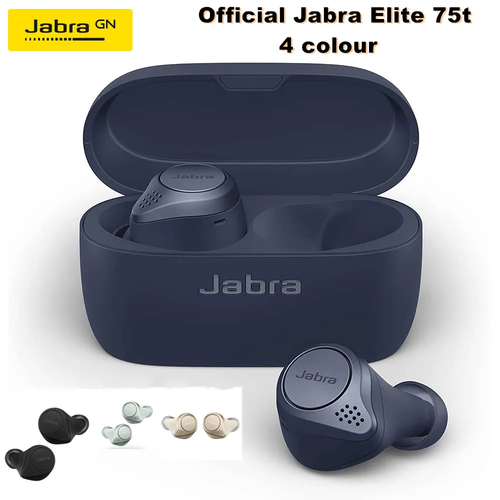 

Official Jabra Elite 75t Wireless Bluetooth Earphones for Sports and Music Support Ipx55 Dustproof and Waterproof earbuds