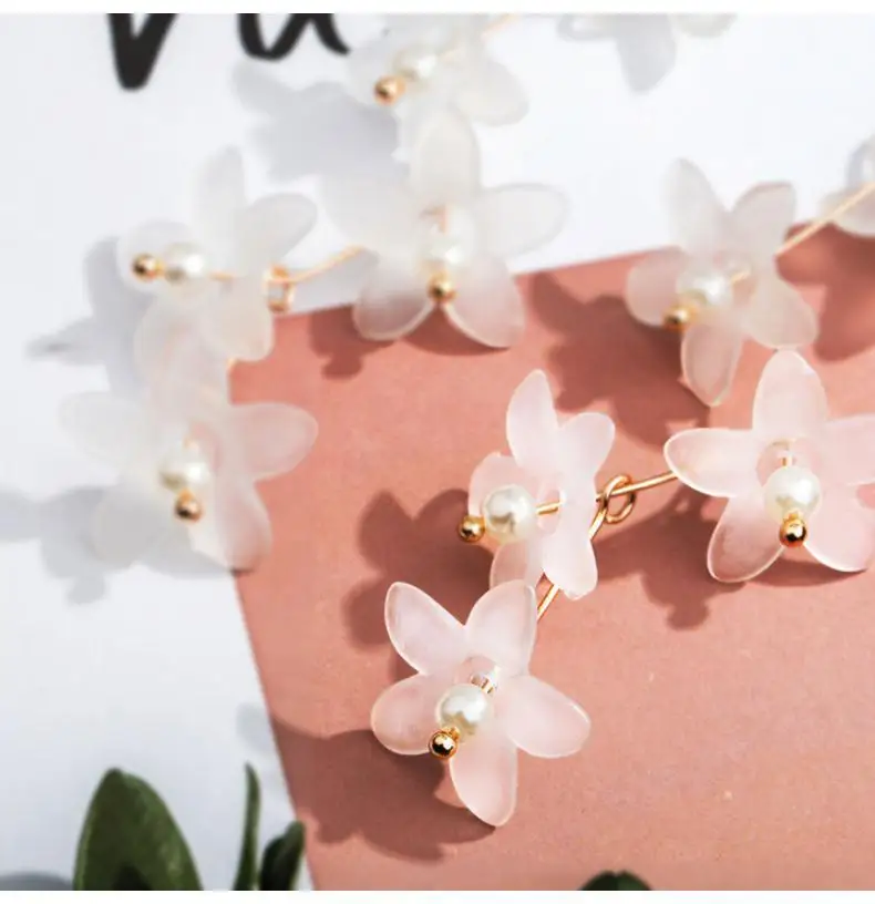 Женские серьги гвоздики с цветами винтажные креативные изящное Ювелирное