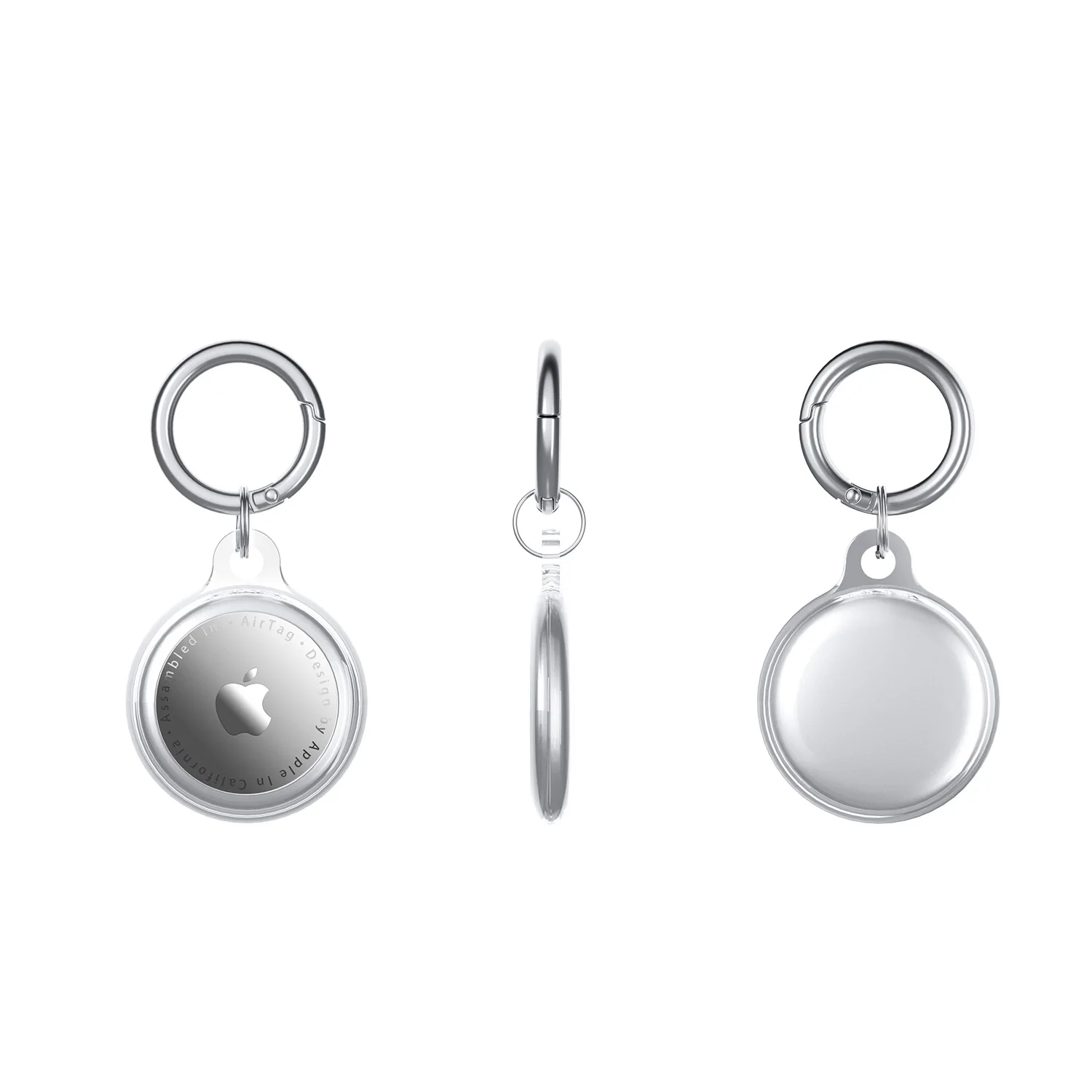 

5 Colors Transparent Protective Case Cover for Apple Airtags Shell Bluetooth Tracker Locator Anti-lost Anti-scratch Keychian
