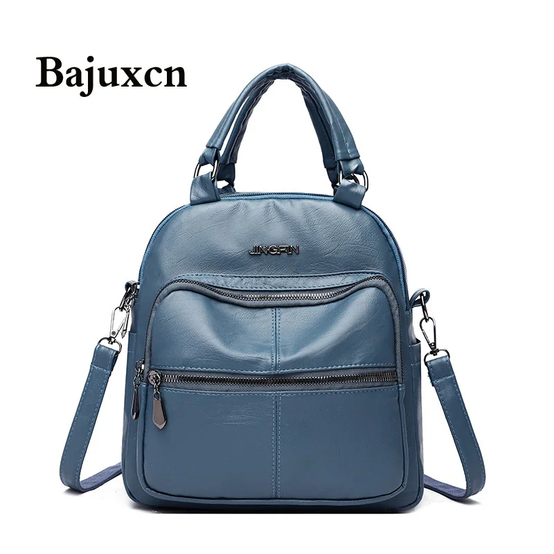 

Новинка 2020, высококачественный кожаный рюкзак, женские сумки через плечо, многофункциональный дорожный рюкзак, школьные сумки для девочек, ...