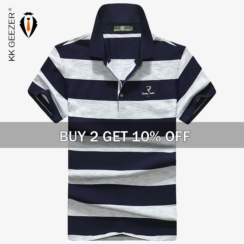 Мужские рубашки поло большие полосы брендовая дизайнерская мужская рубашка