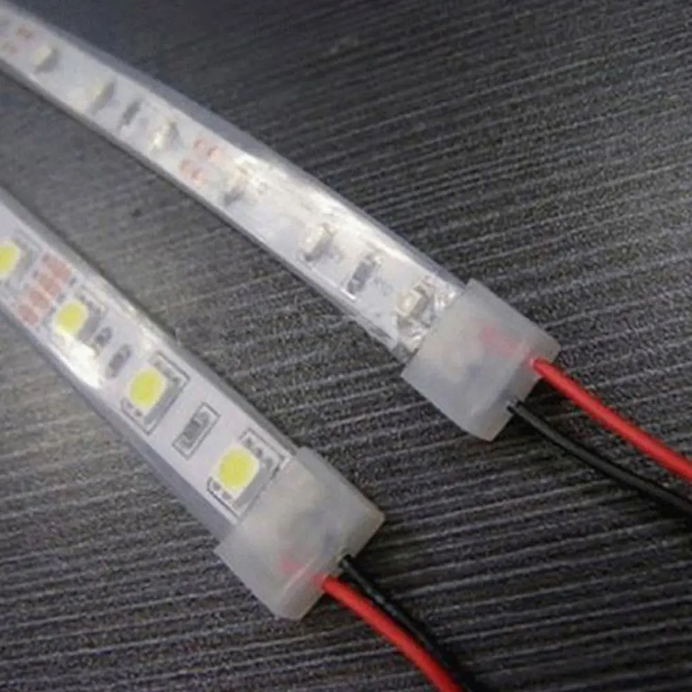 50 шт./лот 10 мм силиконовая SMD 5050 водонепроницаемая светодиодная трубка световая