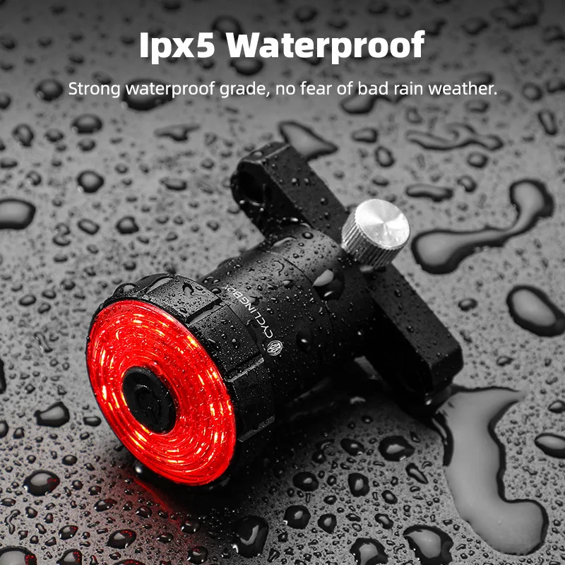 Велосипедный задний фонарь Интеллектуальный тормозной индукционный зарядка