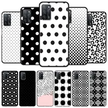 Black and White Polka Dot Cell Phone Case for Oppo A53 A9 2020 A52 A93 Find X2 Lite X3 Reno 3 4 Pro 5G Ace A55 A94 A74 Cover