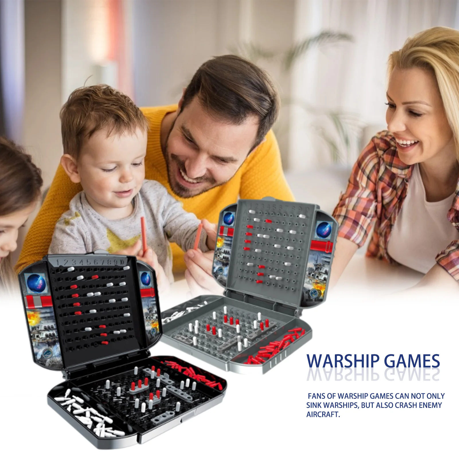 

Battleship Game Safe Interesting Puzzle Chess Toy Tabletop Game Board Game Marine Strategy Family Games Two Players Battle Toy