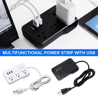 power strip surge protector with 3 ac outlets and 3 usb charging ports for smartphone tablets home office hotel