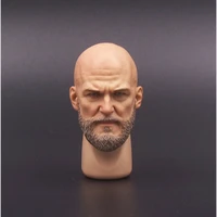 16 model toy soldier a 20 male head carving bearded mango european and american bald bearded doll head carving