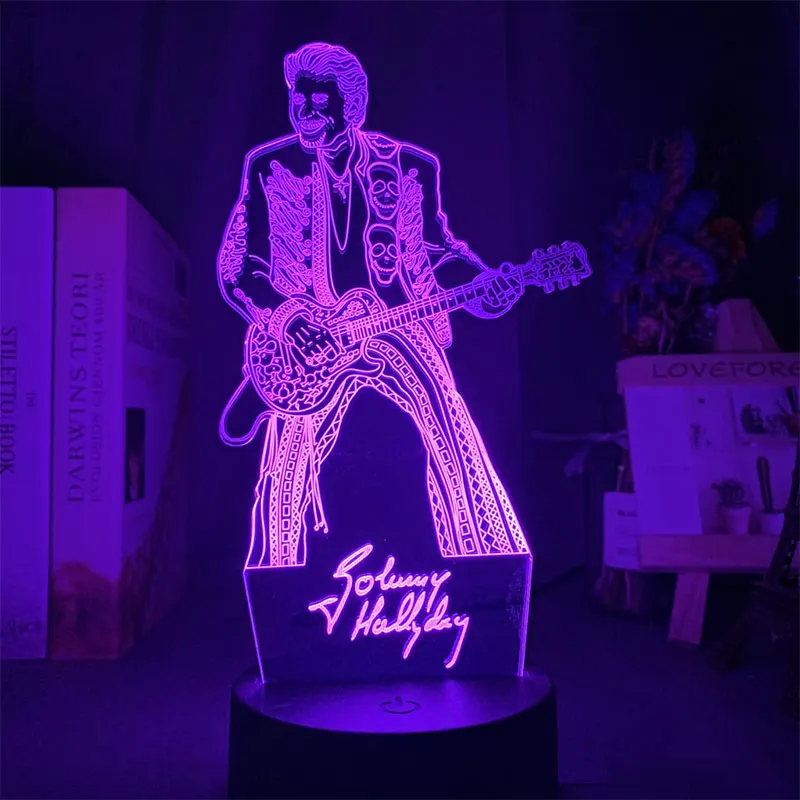 Queen Freddie Mercury Elvis Presley Figure 3D LED Night Light Touch Sensor Decorative Lamp Table for Baby Kids Gift | Лампы и