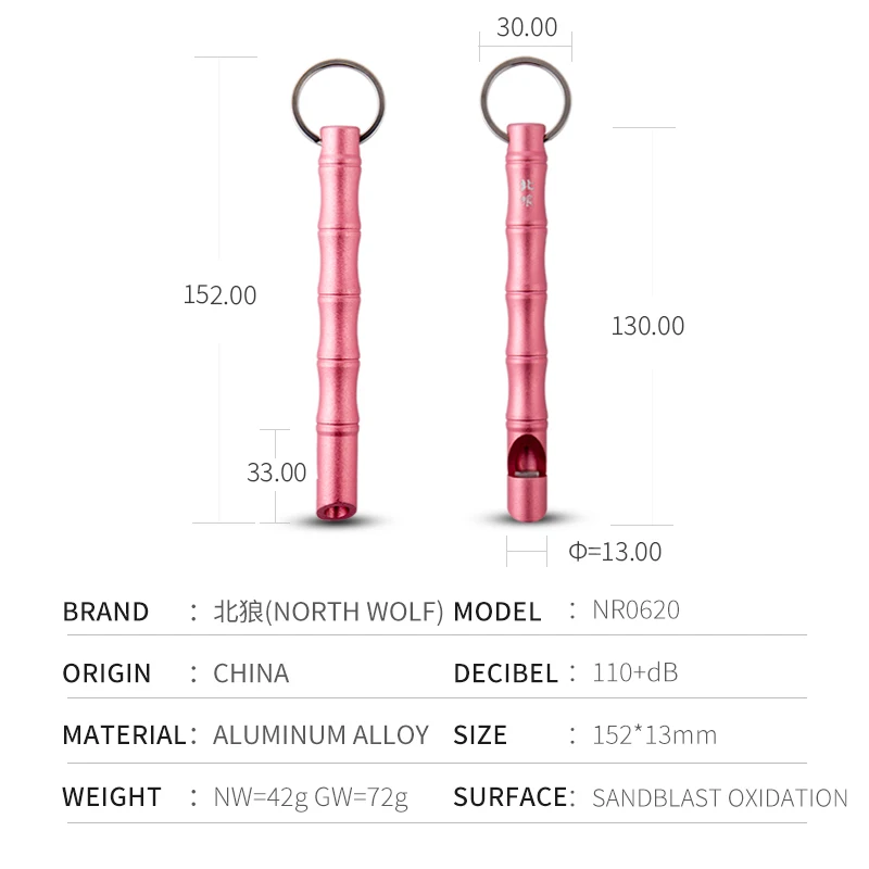 Новый алюминиевый аварийный свисток для выживания брелок защитник пешего