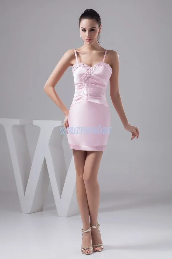 

free shipping 2016 new design hot seller sweetheat sexy mini crystal beading custom size/color pink mermaid bridesmaid dresses