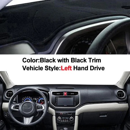 LHD BLACK Автомобильная приборная панель Крышка для Toyota Rush коврик для тире ковер накидка солнцезащитный коврик подушка 2 слоя анти-солнце - Название цвета: LHD BLACK