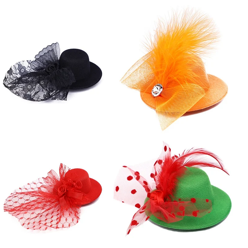 

Заколка для волос для собак, кошек, милый головной убор с перьями, марлевые головные уборы для свадьбы, дня рождения, фотосессии, аксессуары ...