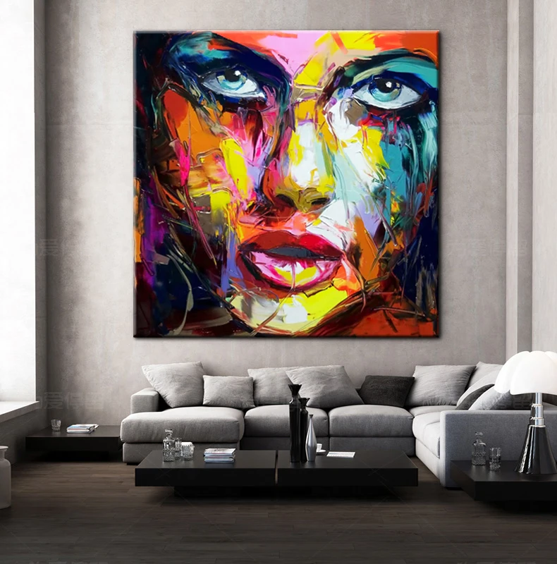 Картина маслом на холсте абстрактный портрет | Дом и сад