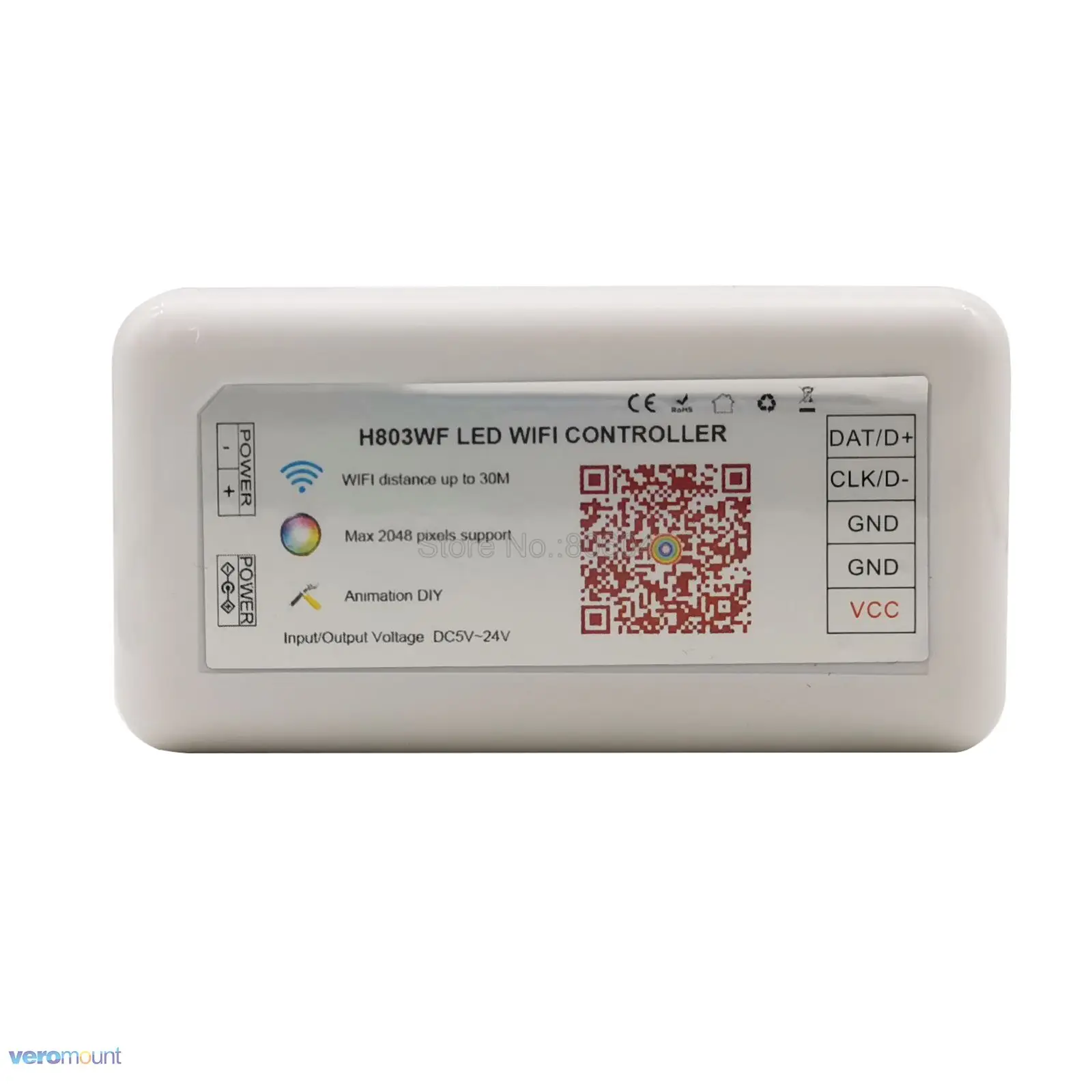 H803 Wi-Fi светодиодный пиксельный контроллер 2048 Пиксели Поддержка DMX пульт дистанционного управления Управление DC5-24V работать с TM1812 WS2811 WS2812 LDP6803 DMX512