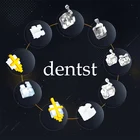 20 шт.компл. Стоматологические Ортодонтические самолигирующие скобы, металлические скобы, керамические скобы Roth 345 кронштейны с крюком ортодонтология