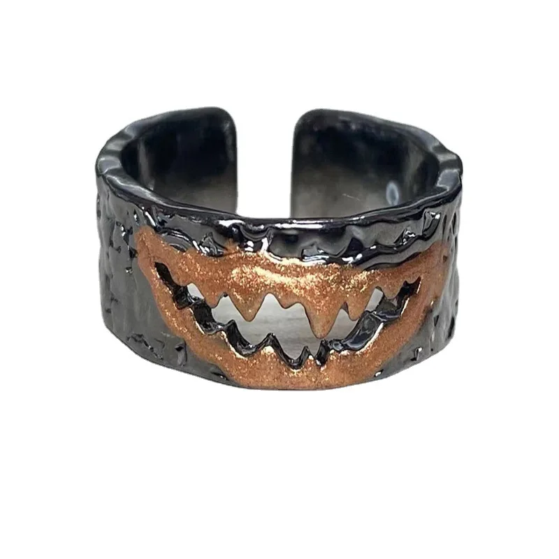 

New Fashion Venom Alloy Men Ring Opening Adjustbale Werewolf Rings for Women Party Jewellery Gift Female Punk Style Finger Rings