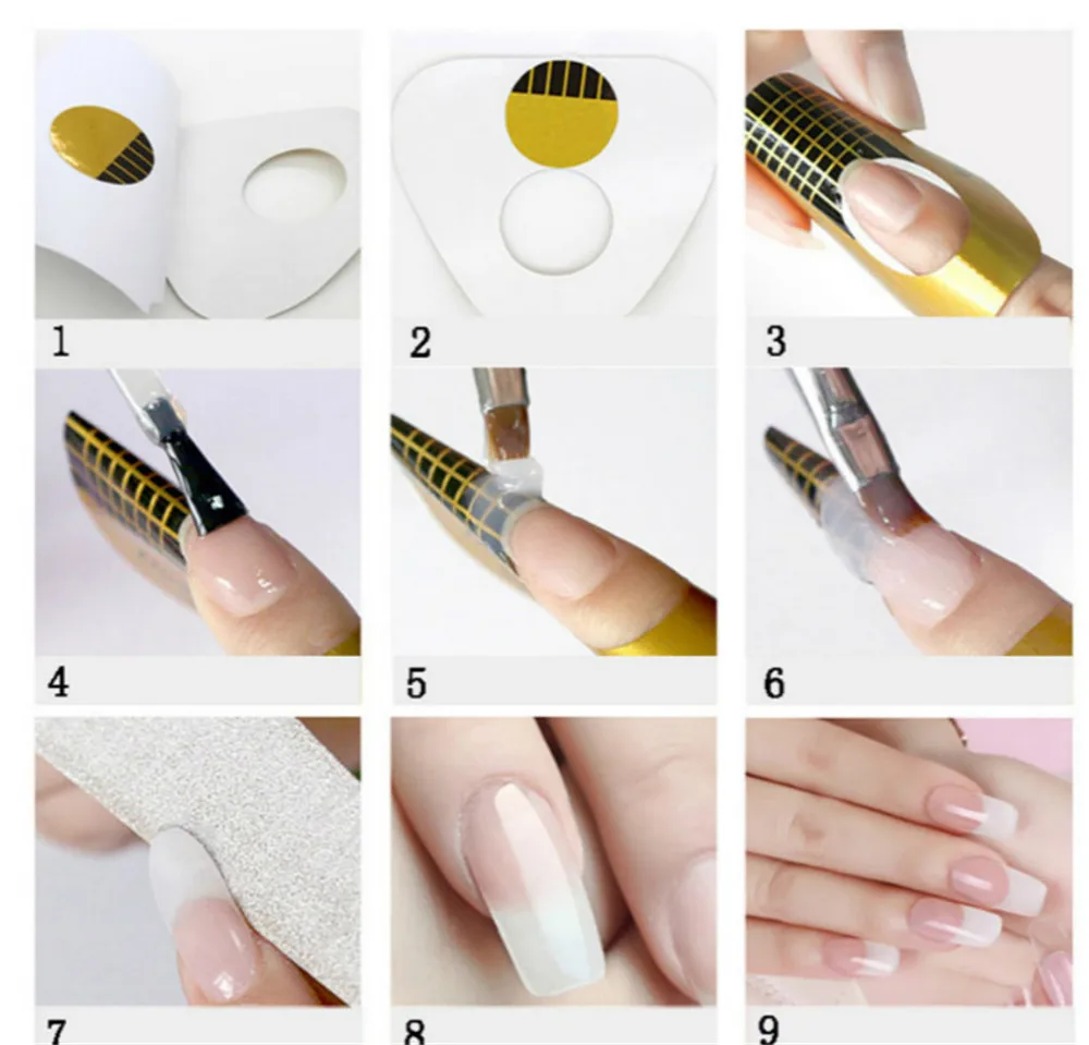 ENASUI Quick Extension Nail Gel Nail Builder Extend Gel Led Lamp 9Pcs/Kit Pink UV LED Gel Poly Polish Building Soak off Gel Kit