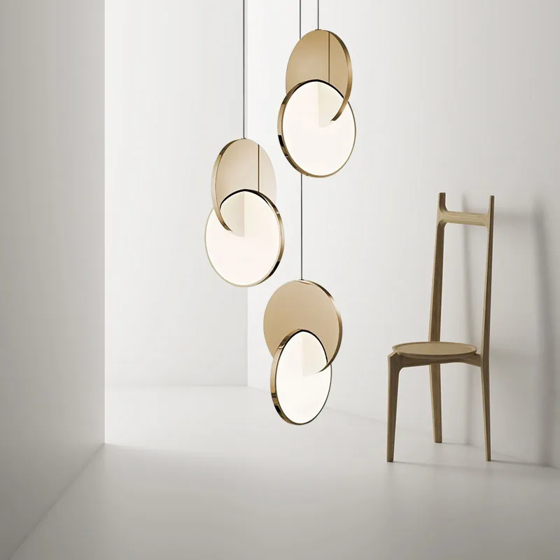 

Nordic Ring Led Light s Modern Висячие, геометрической формы Lamp Circle ECLIPSE, подвесной светильник для спальни, декоративный комнатный подвесной светильник