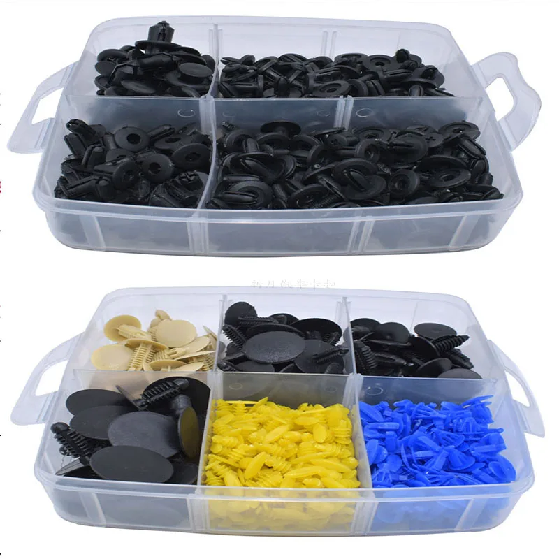 

650PCS Universal Boxed Auto Fastener Clip Mixed Car Body Push Retainer Pin Rivet Bumper Door Trim Panel Retainer Fastener Kit