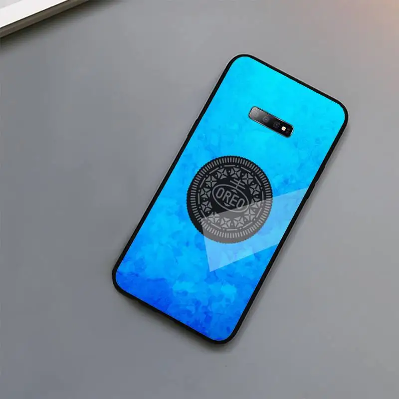 

Oreo Chocolate chip cookies milk Phone Case Tempered glass For Samsung S6 S7 edge S8 S9 S10 e plus note8 9 10 pro