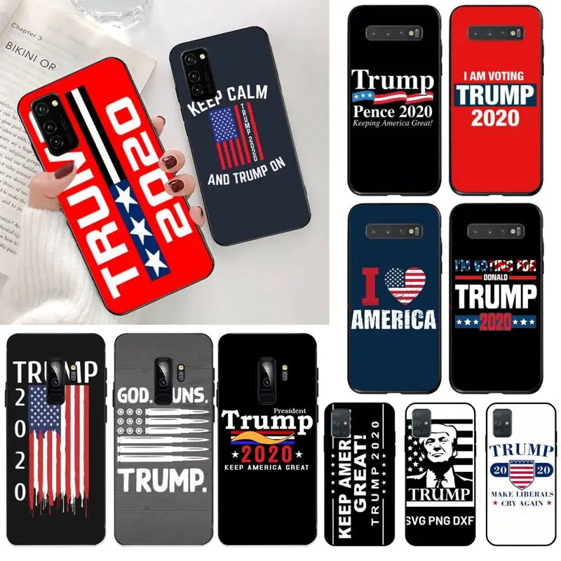 Американский Президент Трамп 2020 сделай сам окрашенный блестящий чехол для