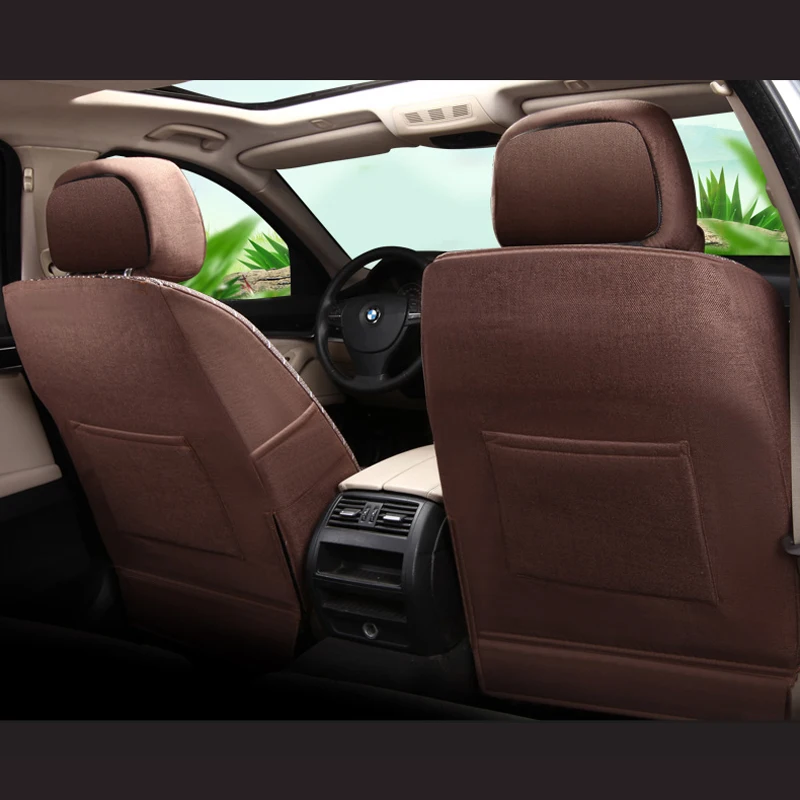 Carпортной летний крутой чехол для сиденья автомобиля льняная ткань и шелк льда