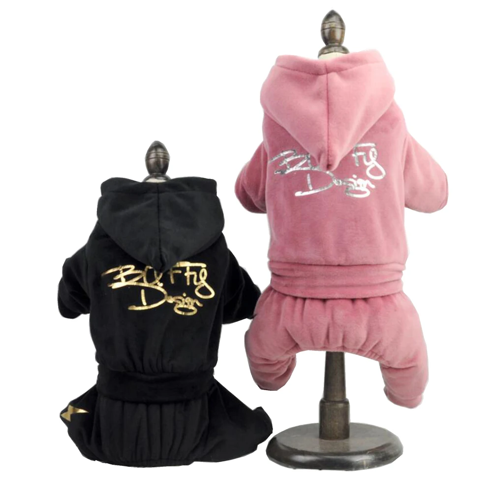 Winter Warm Pet Dog Clothes Overalls Soft Velure Dogs Jumpsuit Small Coats Outfit For Pets Fleece Inside XS-XL | Дом и сад