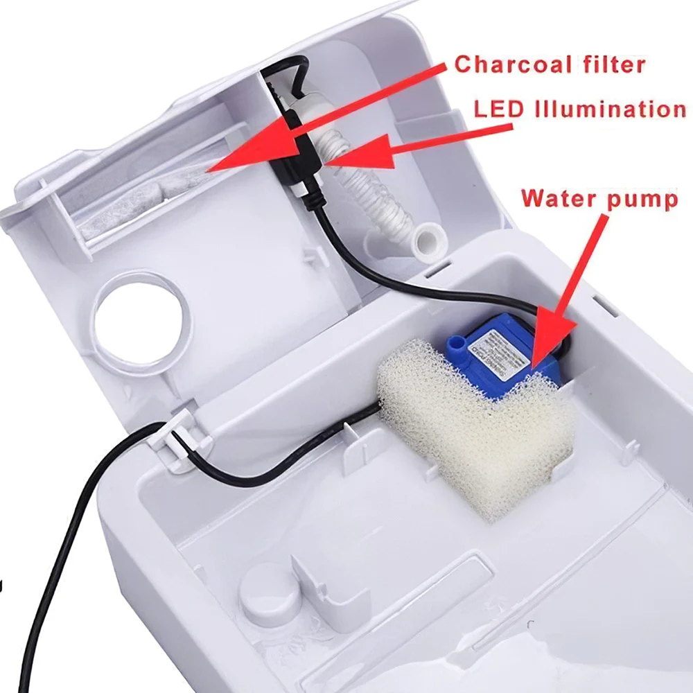 

4PCS Charcoal Water Filter and Sponge Filter set for Pet Fountain Dogs Cats Water Dispenser