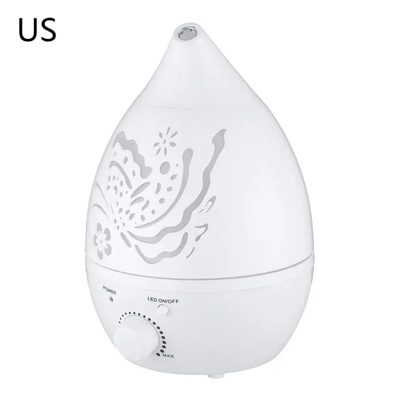 

1.3L 1.3L Ultrasonic Home Aroma Humidifier Air Diffuser Purifier Atomizer Essential Oil 7 Color LED Light Butterfly Mist Maker