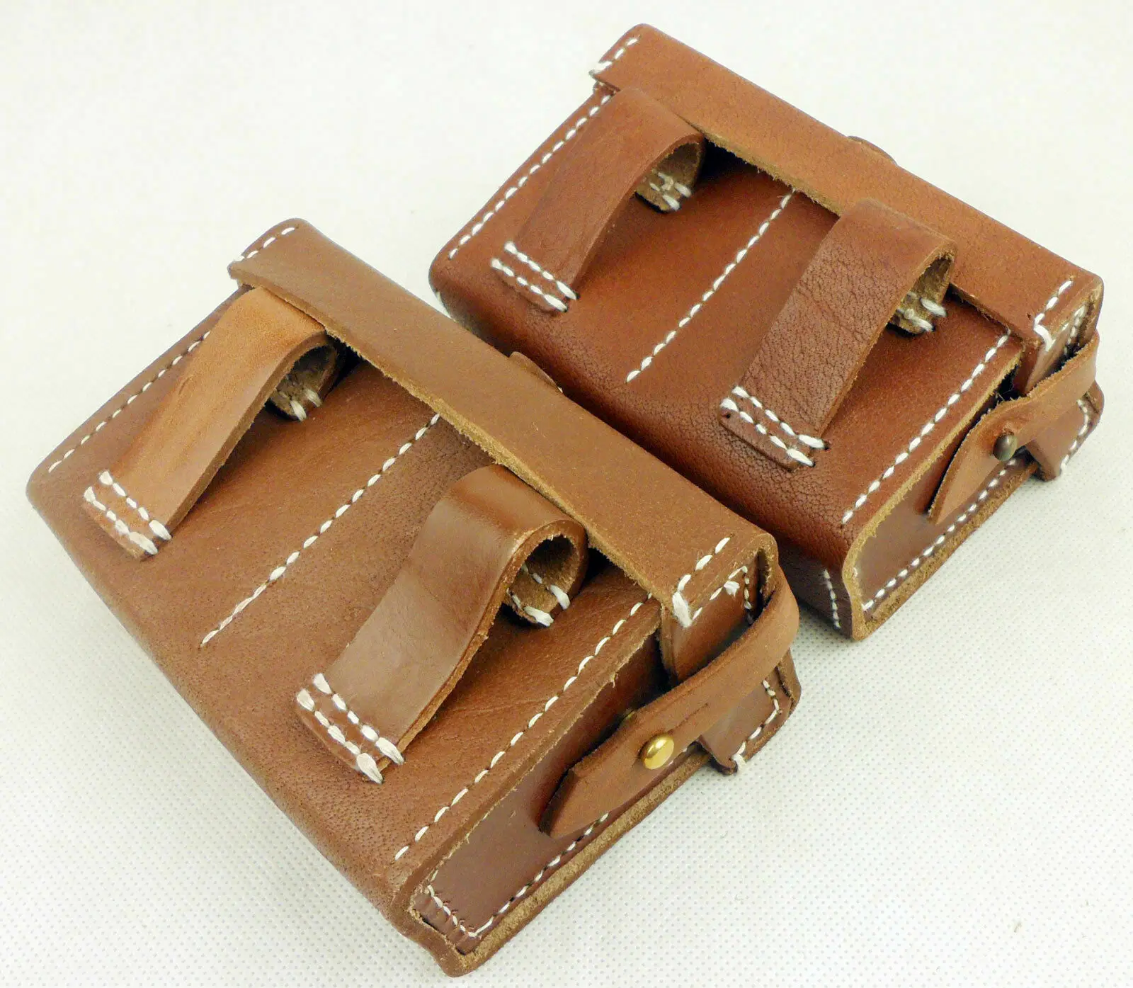 tomwang2012. Pair Of WW2 WWII Japanese Ija Type38 Leather Ammo Front Pouch War MILITARY Reenactments | Souvenirs