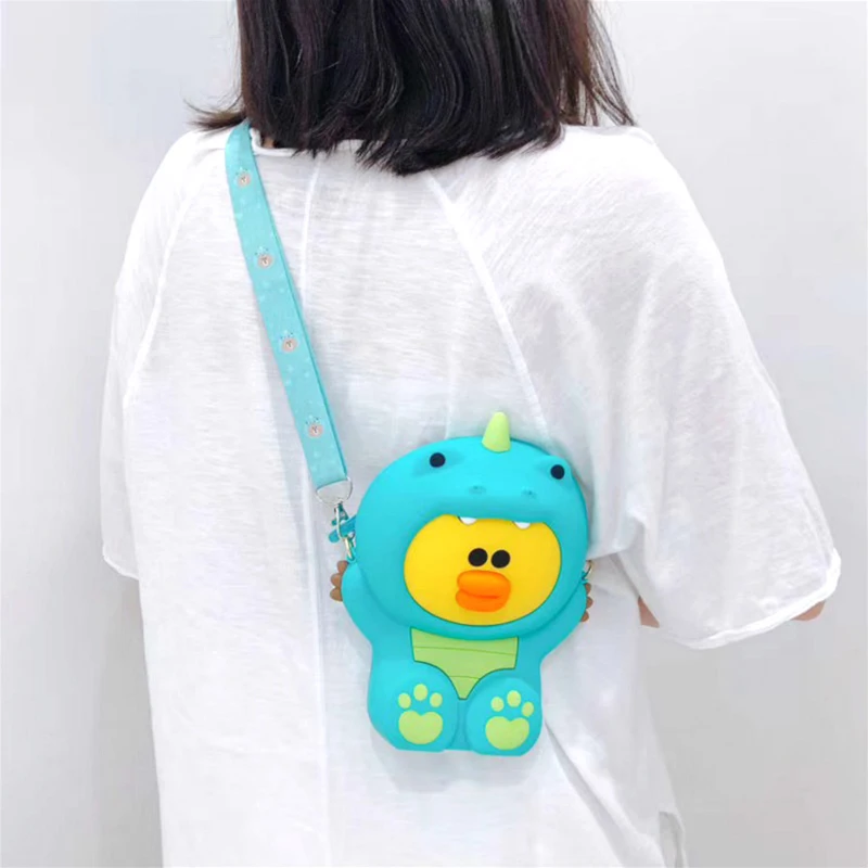 Модная женская мягкая силиконовая сумка милая мультяшная мессенджер