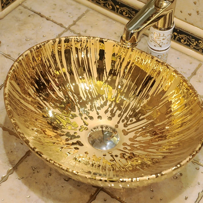 Европейский Столешница Раковина Овальная керамика небольшого размера