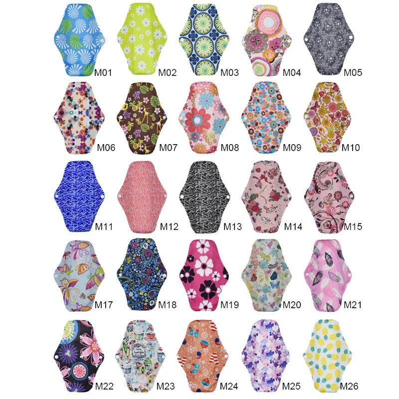 

1PCS Eco-friendly Cotton Bamboo Panty Liner Cloth Menstrual Pad Mama Sanitary Reusable Soft Washable Charcoal Period Napkin