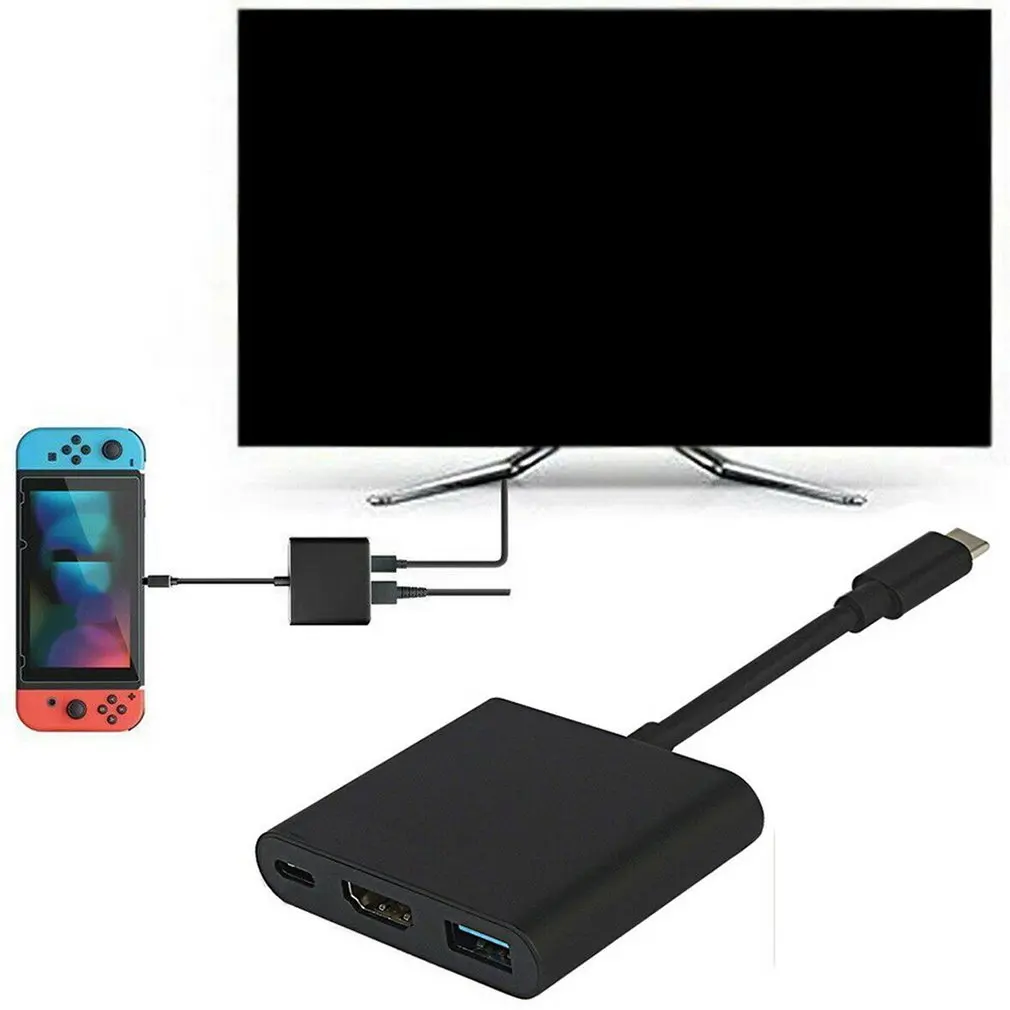 Изысканно разработанный прочный 1080P 4K HDMI адаптер для nintendo Switch USBC конвертер type C
