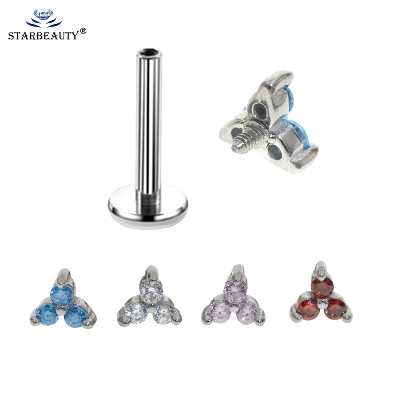 Серьга гвоздик из хирургической стали для пирсинга ювелирное изделие ушей