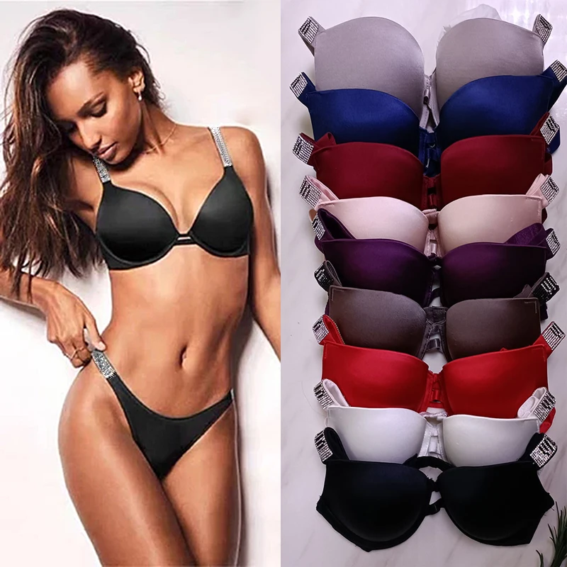 

New Women's Underwear Bra set Secret Bra Brand Diamond Letter Bikini Bra Set Push Up Bra Lingerie 2-Pieces Suits