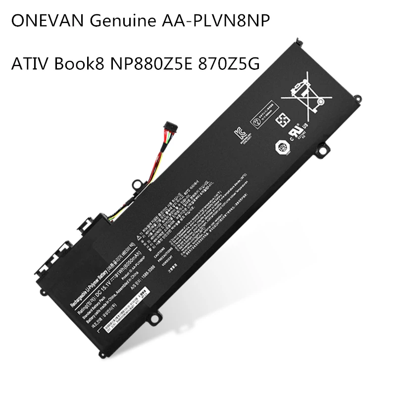

Оригинальный аккумулятор onevan, Новый AA-PLVN8NP, Аккумулятор для ноутбука Samsung ATIV Book 8 880Z5E, NP880Z5E, NP880Z5E-X01UB, 15,1 В, 91 Вт/ч