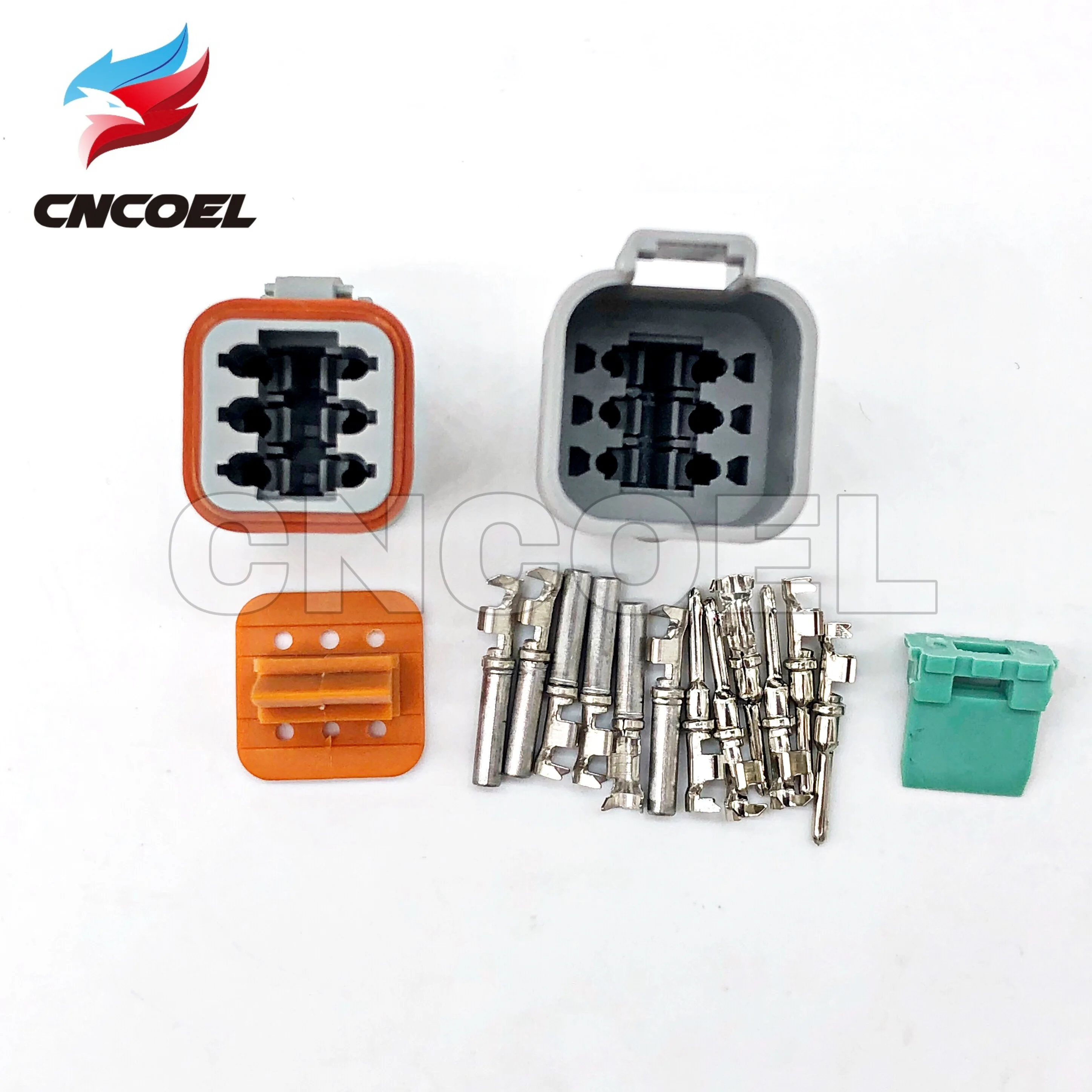 5 комплектов Deutsch DT 6 штифтов коннектор комплект серый/черный Водонепроницаемый