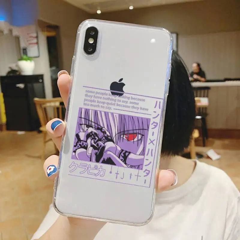 

Hunter X Killua Zoldyck Anime luxury Phone Case Transparent soft For iphone 5 5s 5c se 6 6s 7 8 11 12 plus mini x xs xr pro max