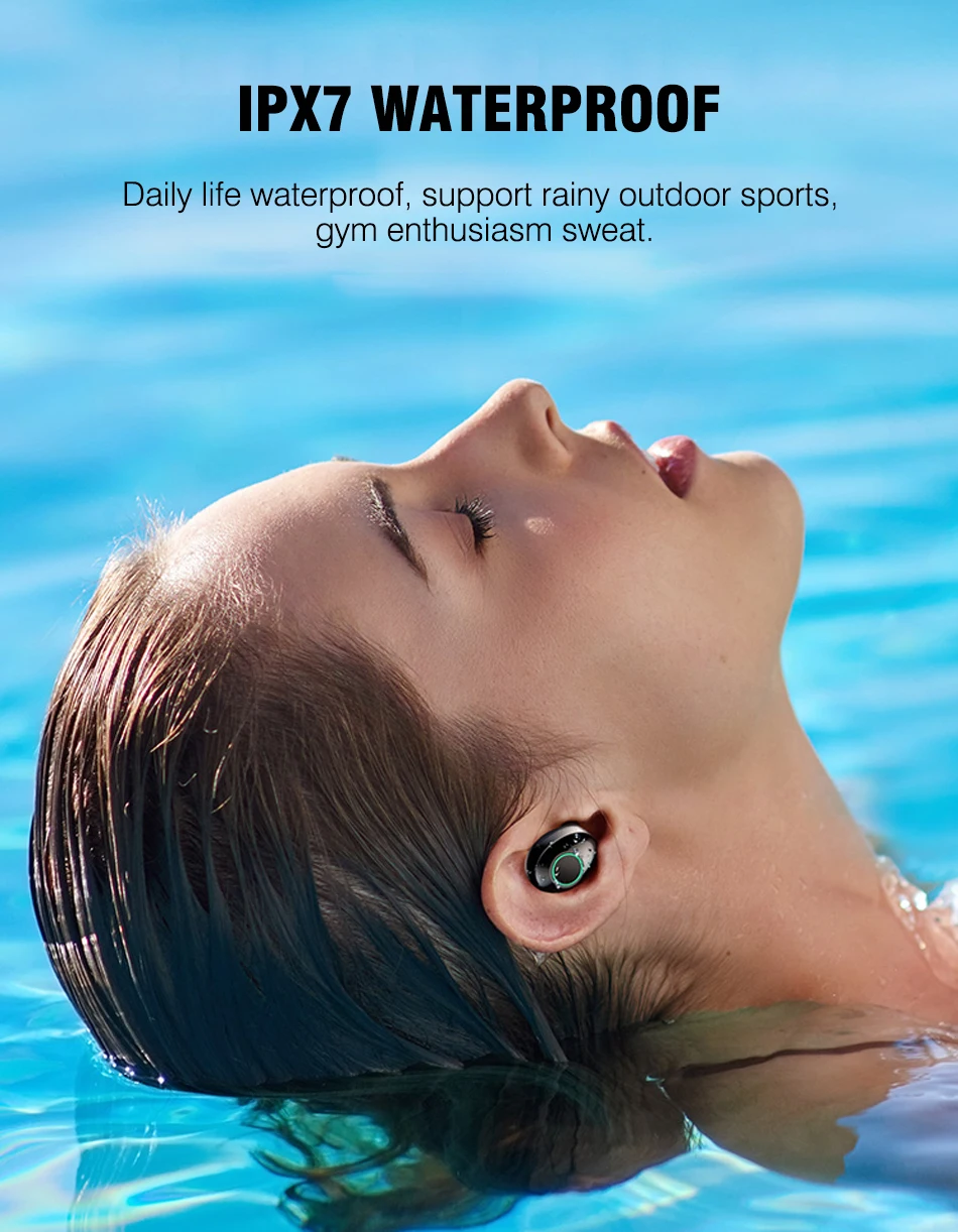 v5 1 tws waterproof ipx7 blutooth earbud wireless headphones bass stereo noise cancelling earphone for iphone xiaomi huawei free global shipping