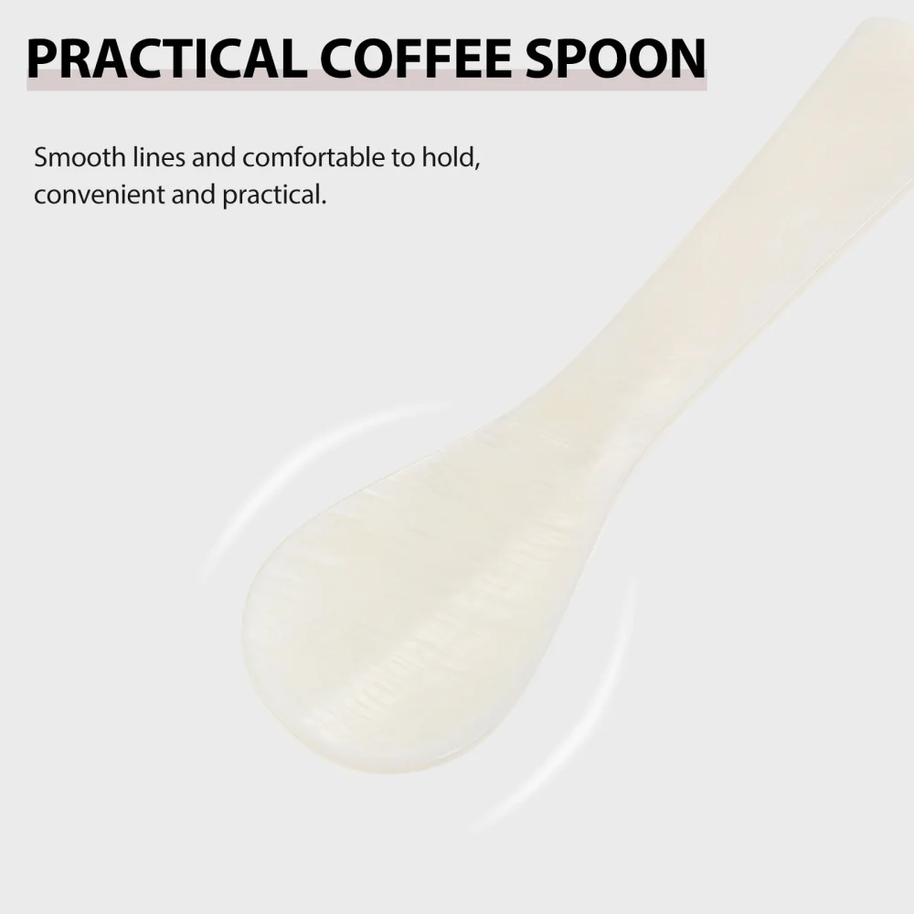 

2pcs Shell Teaspoons Home Soup Spoons Kitchen Stir Tableware Mask Spoons
