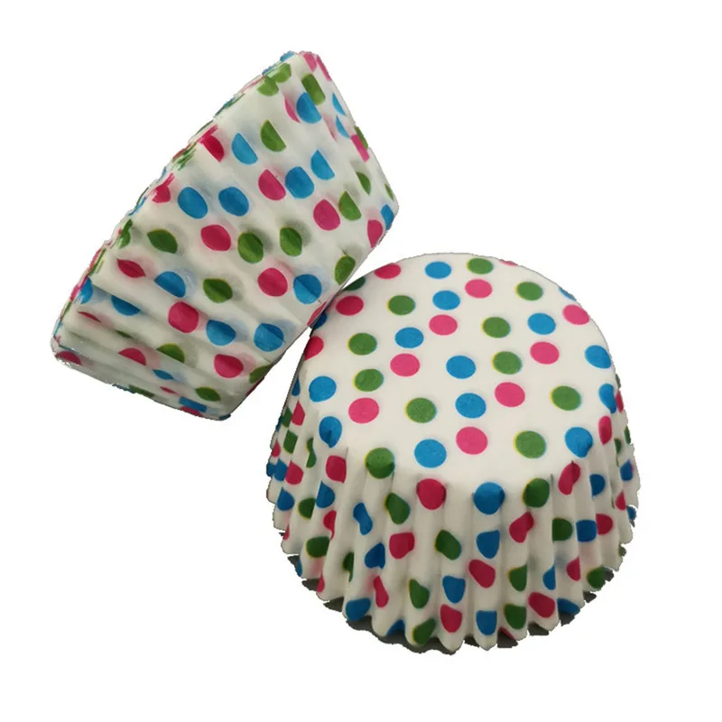 100 шт./компл. кекс красочные Бумага торт чехол с вкладышем обертка чашки выпечка