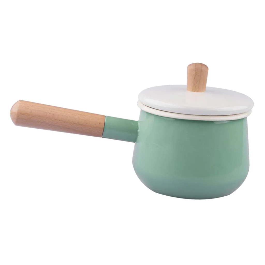 

Enamel Milk Saucepan Milk Pan Pot, Portable Soup Pot Cooking Tool Non-stick Milk Pot Mini Sauce Pan Stockpot Kitchen Utensils