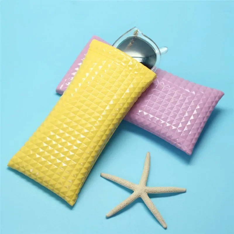 

Cross Pattern Sunglasses Bag Fashion PU Leather Waterproof Glasses Bag Portable Frame Glasses Storage Bag
