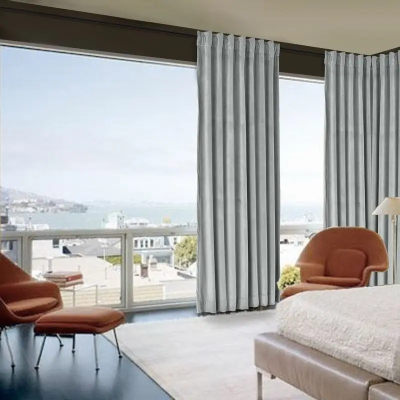 

Birkin Back Tab Solid Velvet Curtain ChadMade Curtains for Living Room Luxury Velvet Custom Window Curtain Drapes in Living Room