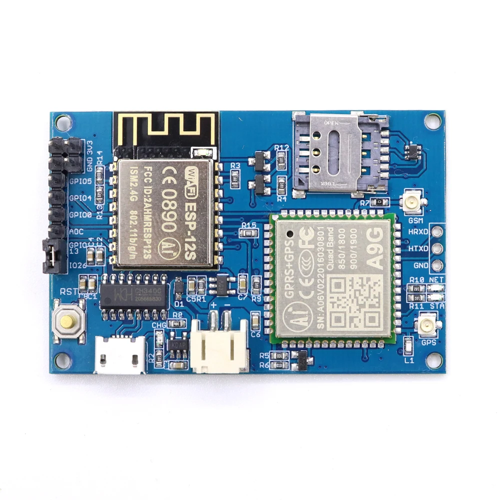 Elecrow ESP8266 ESP 12S A9G GSM GPRS + GPS IOT узел V1.0 модуль Плата развития с все в одном WiFi сотовый