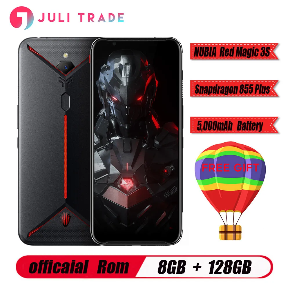 Global versio мобильный телефон zte nubia Red Magic 3S Snapdragon 855Plus 8 ГБ ОЗУ 128 Гб ПЗУ 6,6" AMOLED 5000 мАч игровой телефон