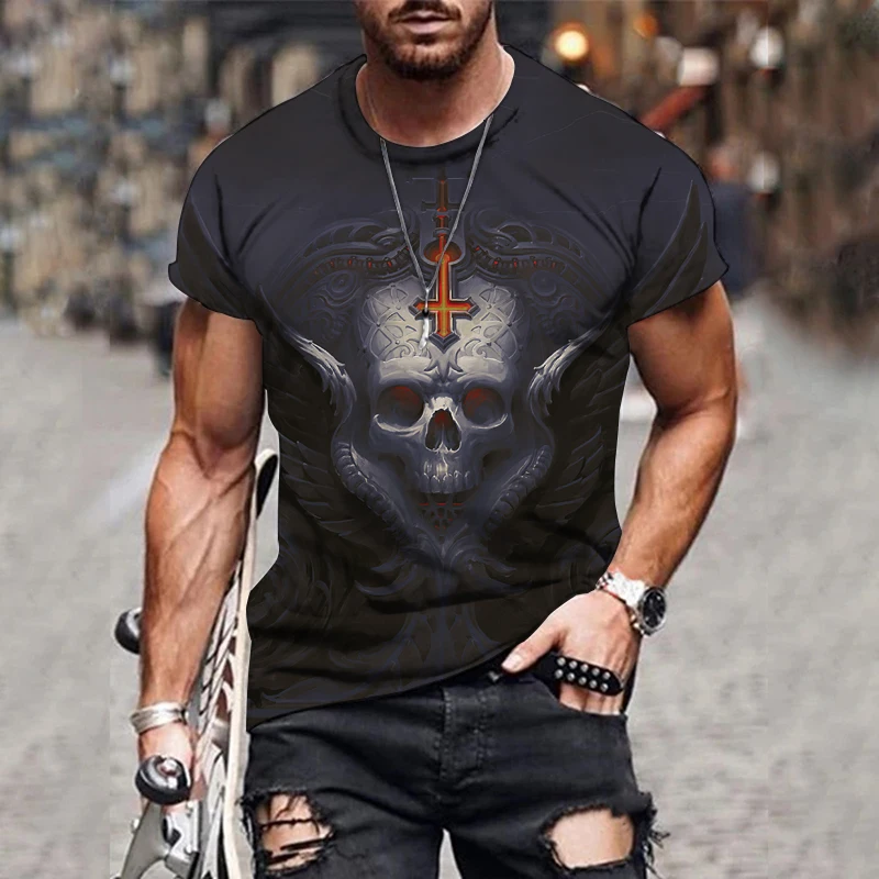

Sin Smile XOXO pattern 3d printed t-shirt fashion men's street casual sports shirt male O-neck oversized t-shirt Size XXS-6XL